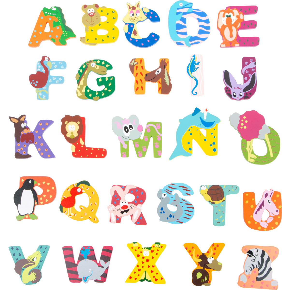 WOODEN LETTER ANIMALS / 1 cope