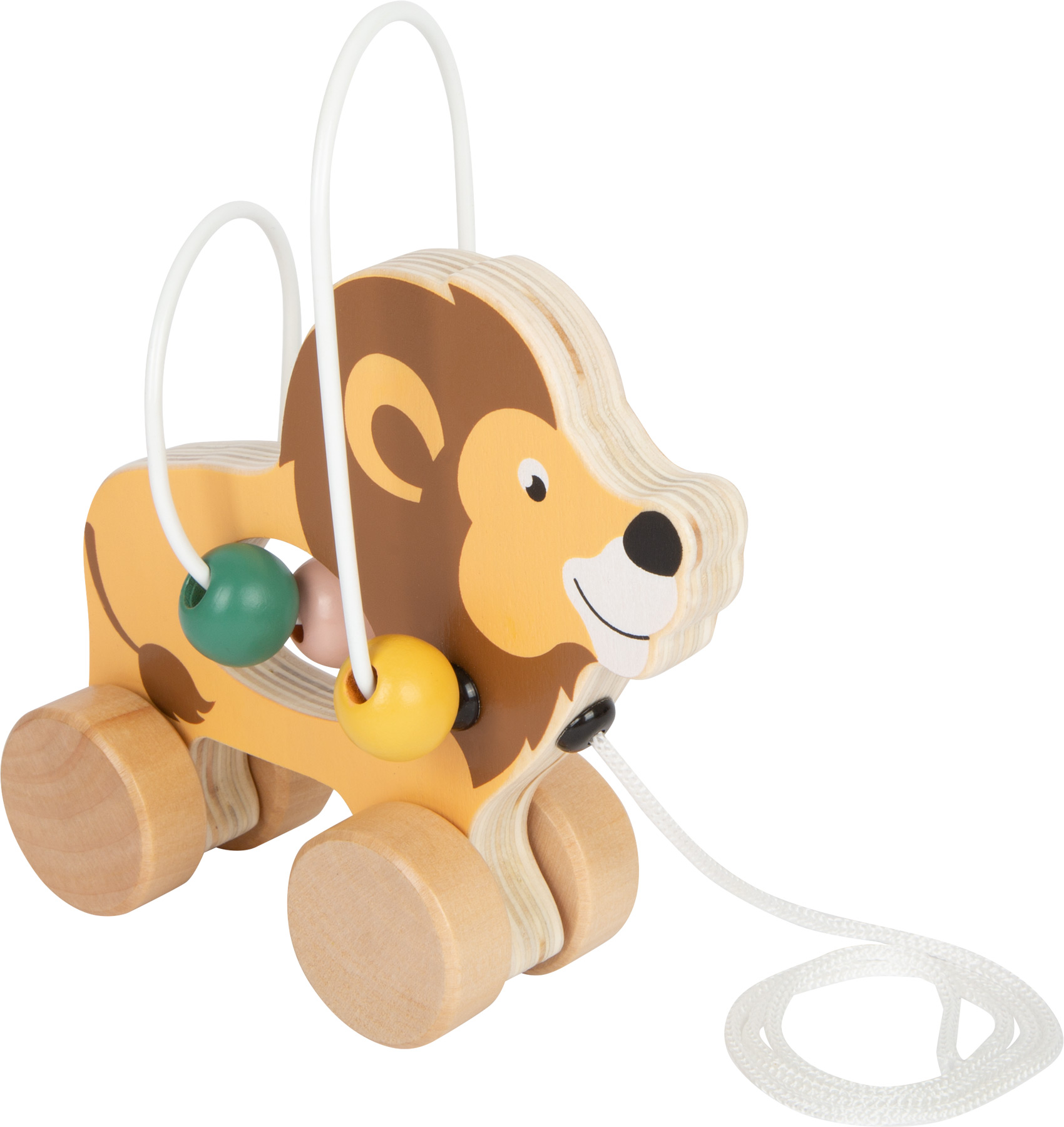 PULL ALONG LION WITH BEAD MAZE SAFARI