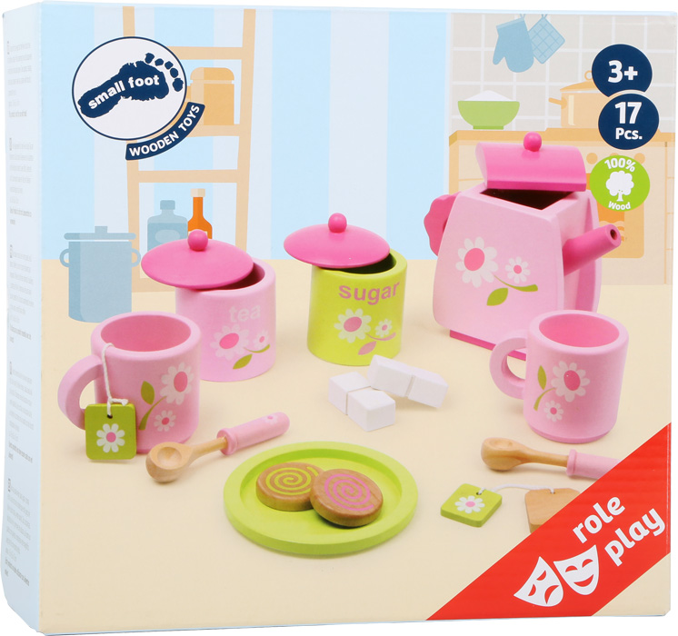 Children?s Tea Set with Floral Pattern