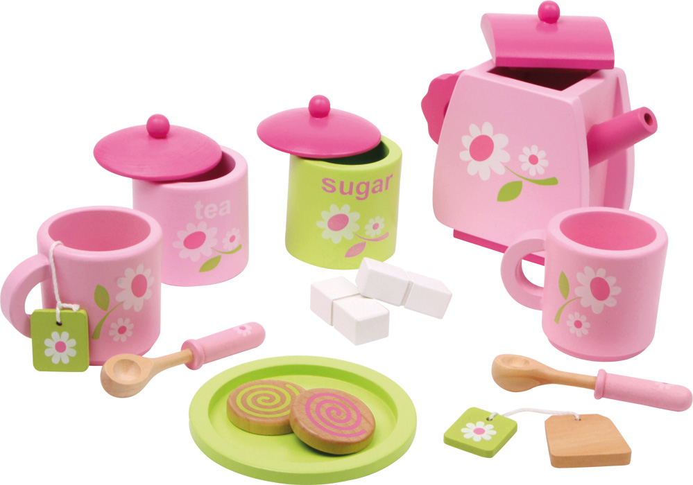 Children?s Tea Set with Floral Pattern