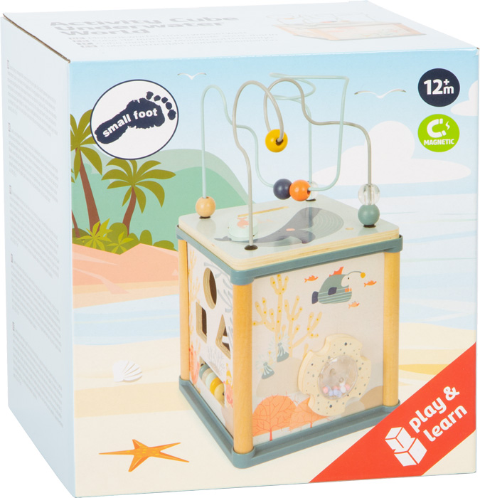 11910_legler_small_foot_Motorikwuerfel_Unterwasserwelt_Verpackung_20220211 Activity Cube Underwater World