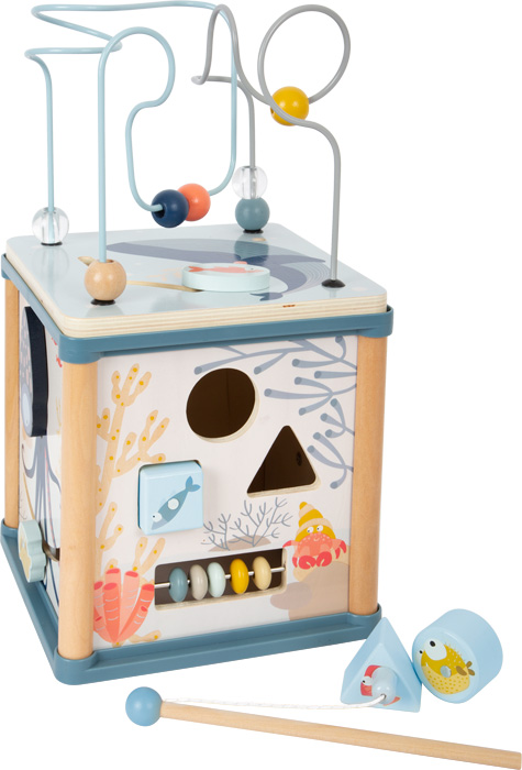 11910_legler_small_foot_Motorikwuerfel_Unterwasserwelt_a Activity Cube Underwater World