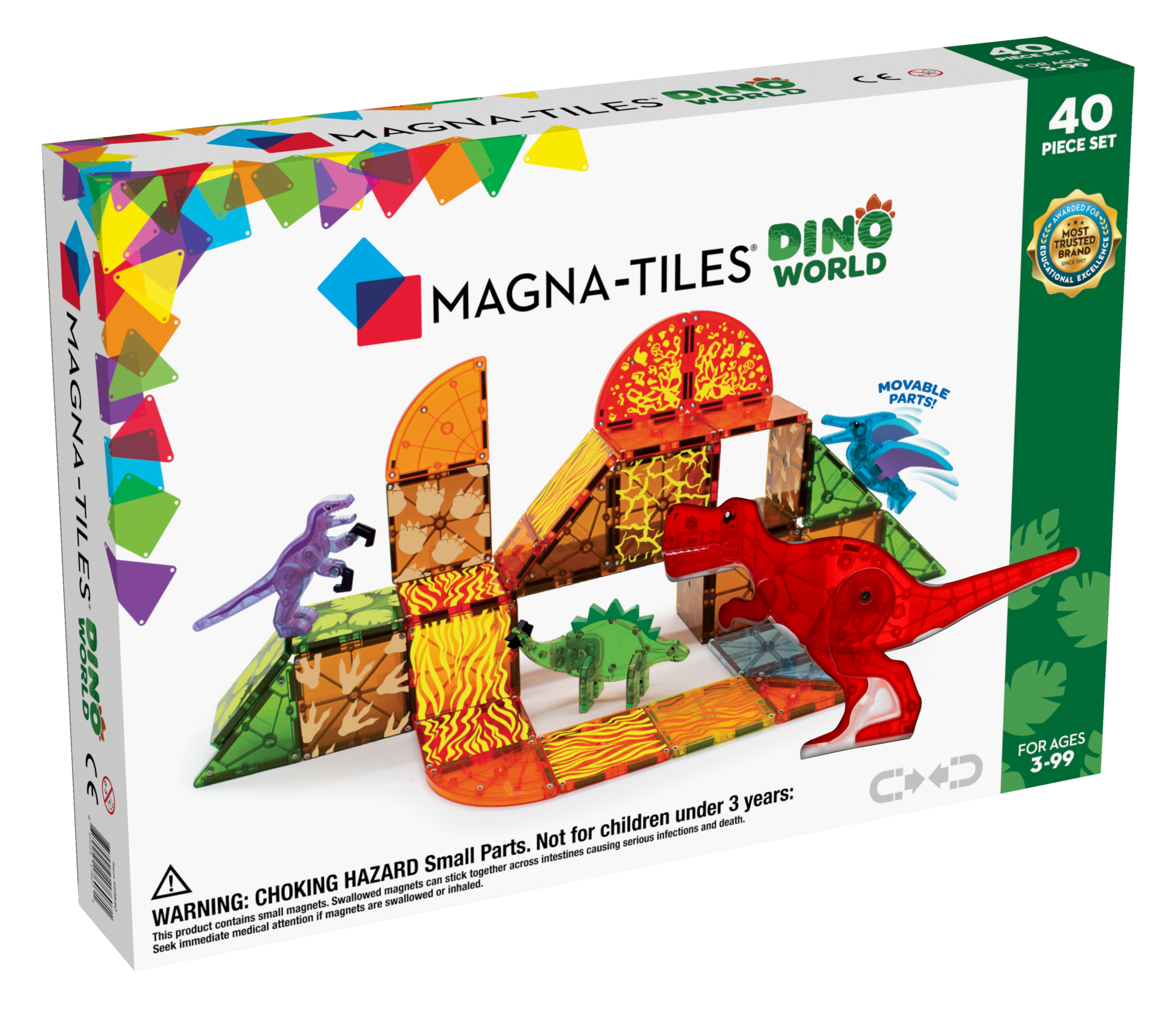 Dino World 40-Piece Set Magna-Tiles