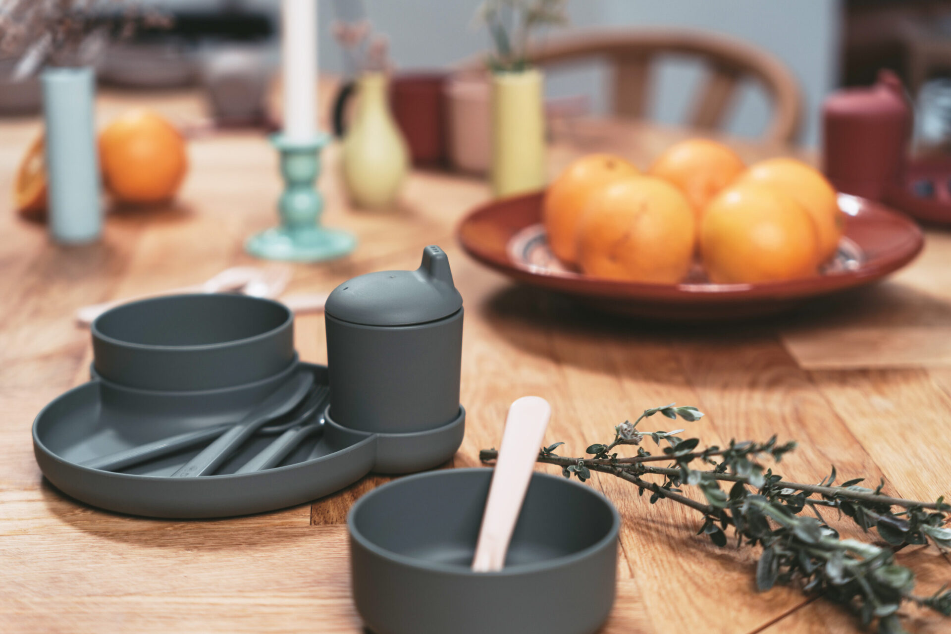 TINY BIOBASED DINNER GIFT SET - OLIVE