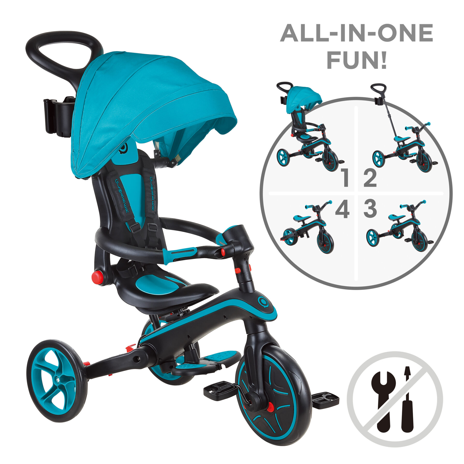EXPLORER TRIKE FOLDABLE 4in1 Teal
