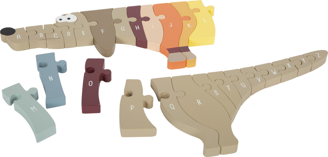 12413_small_foot_Buchstabenpuzzle_Hund_geteilt Letter Puzzle Dog