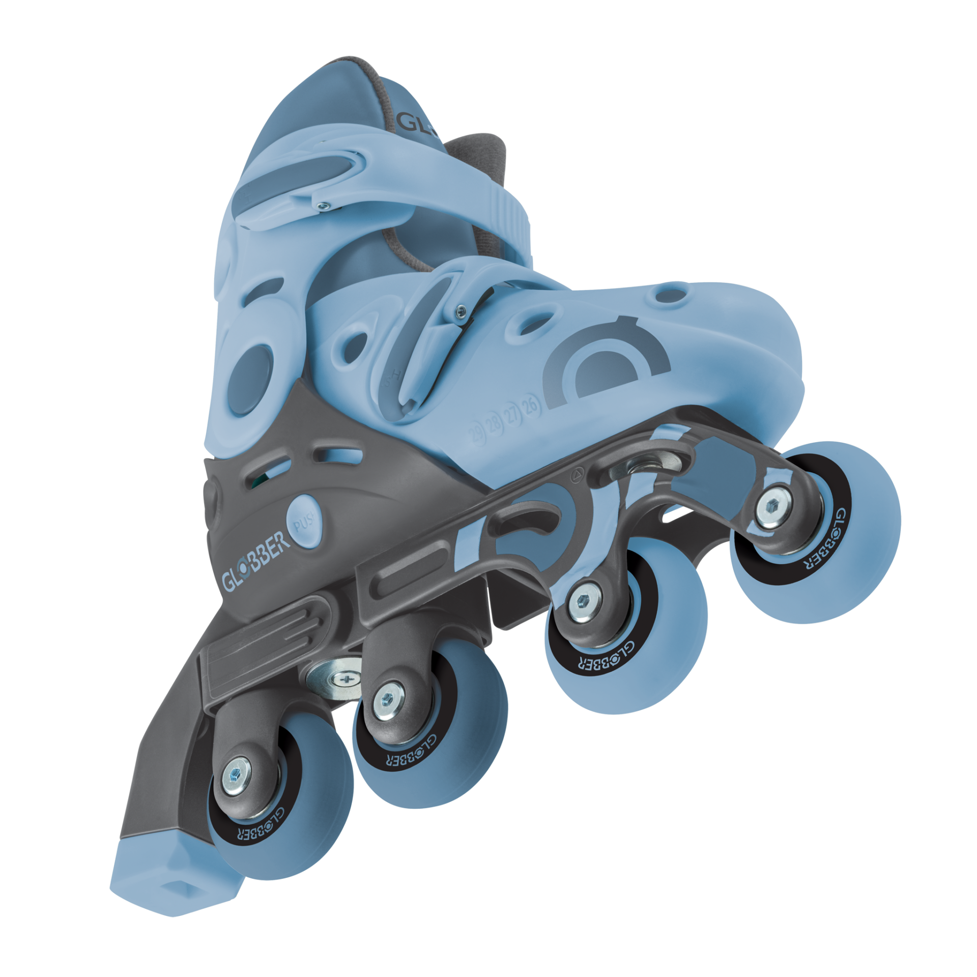 780-200_bottom-inline LEARNING INLINE SKATE 2 TO 1 Size from 26 to 29 Blue