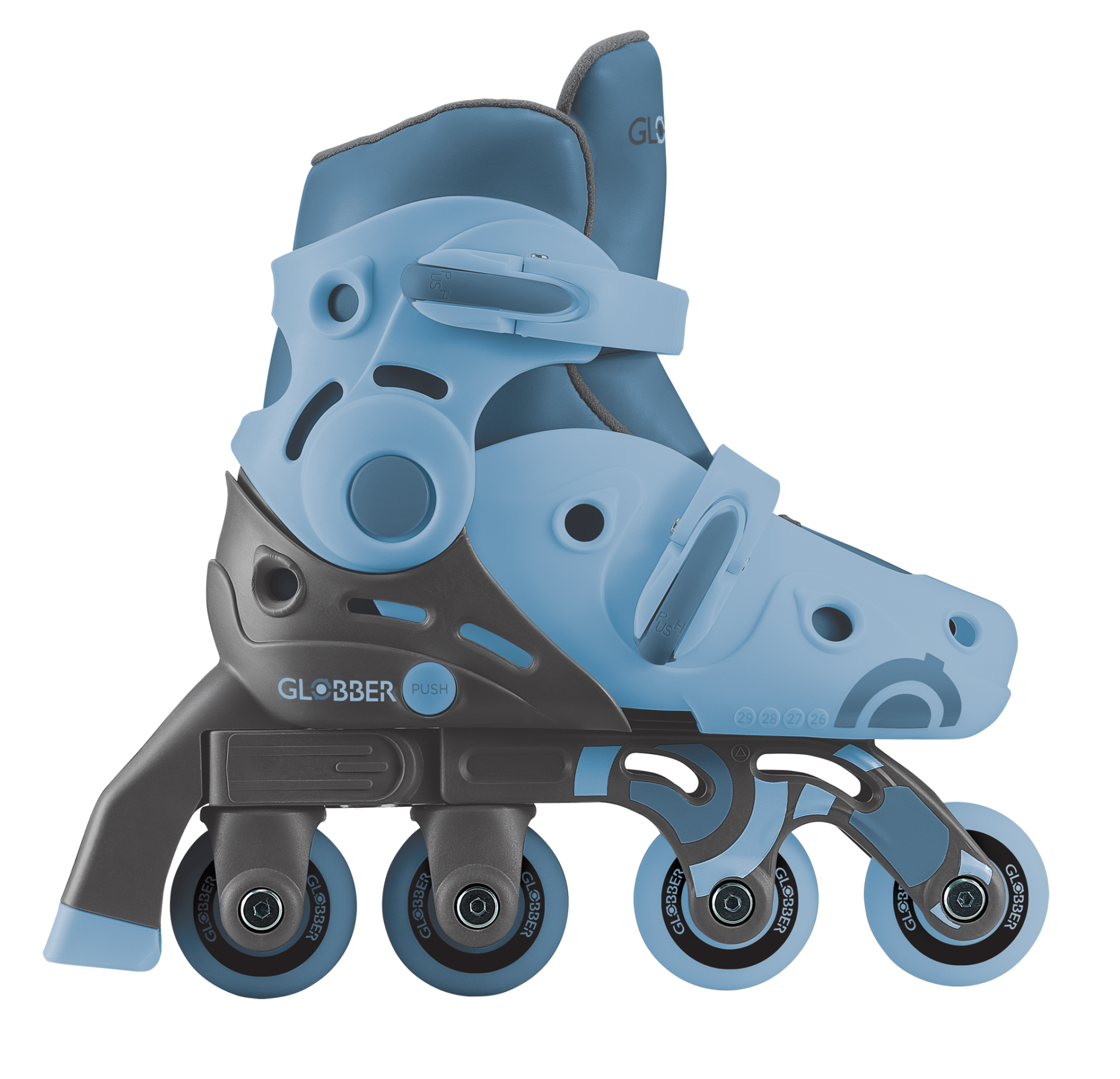 780-200_side_inline_extend LEARNING INLINE SKATE 2 TO 1 Size from 26 to 29 Blue