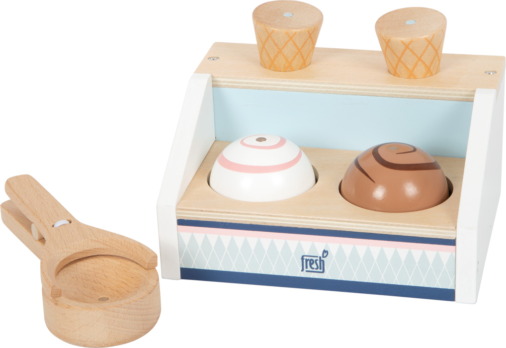 12416_small_foot_Kleine_Eistheke_fresh_Eisportionierer_zwei_Kugeln_Eis_Waffeln Compact Ice Cream Counter "fresh"