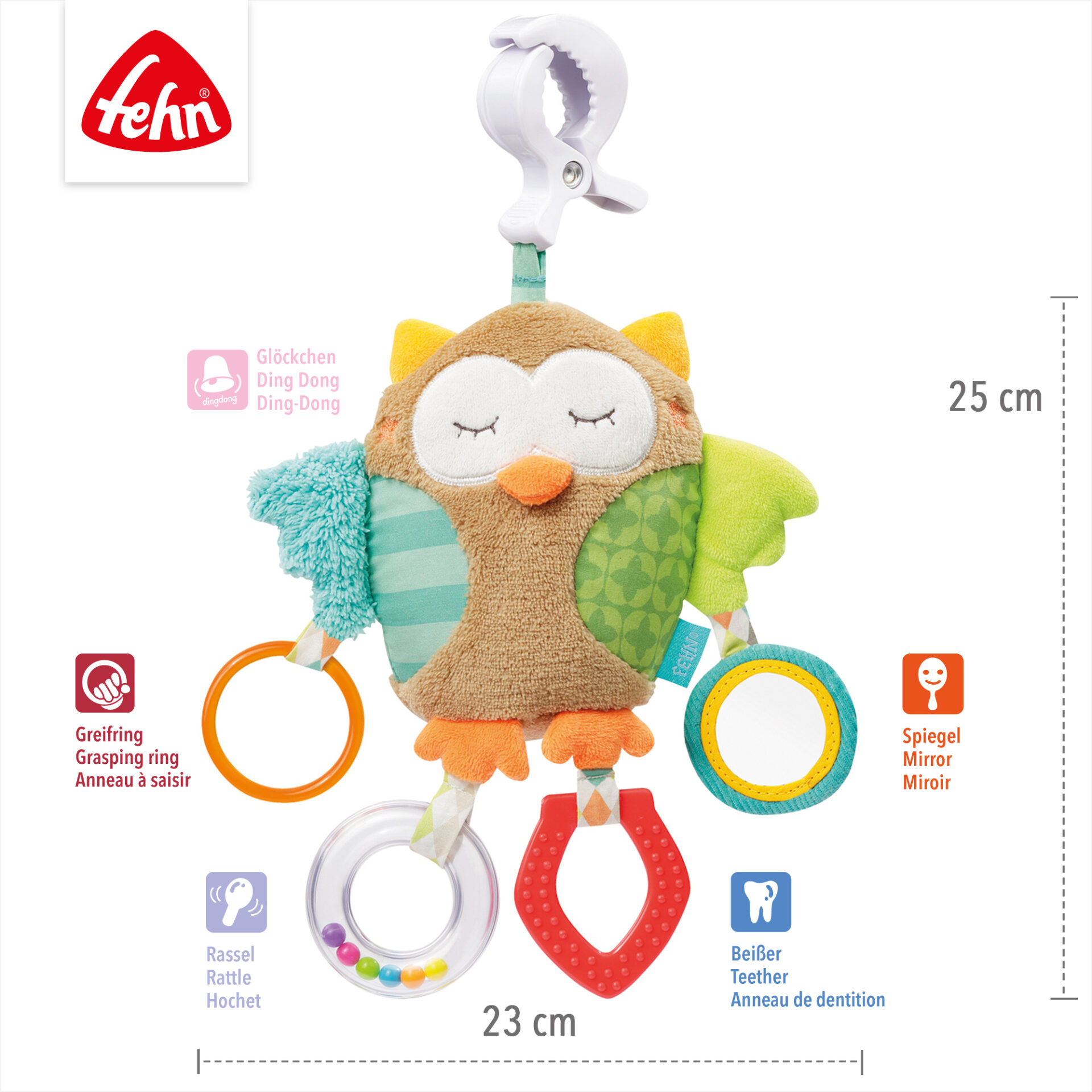 Activity owl with clamp