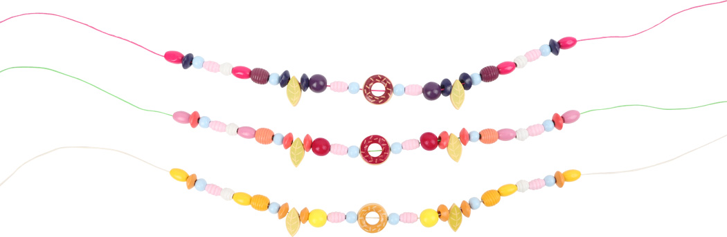 Wooden Threading Beads Cupcake, "Candy" / 1 cope