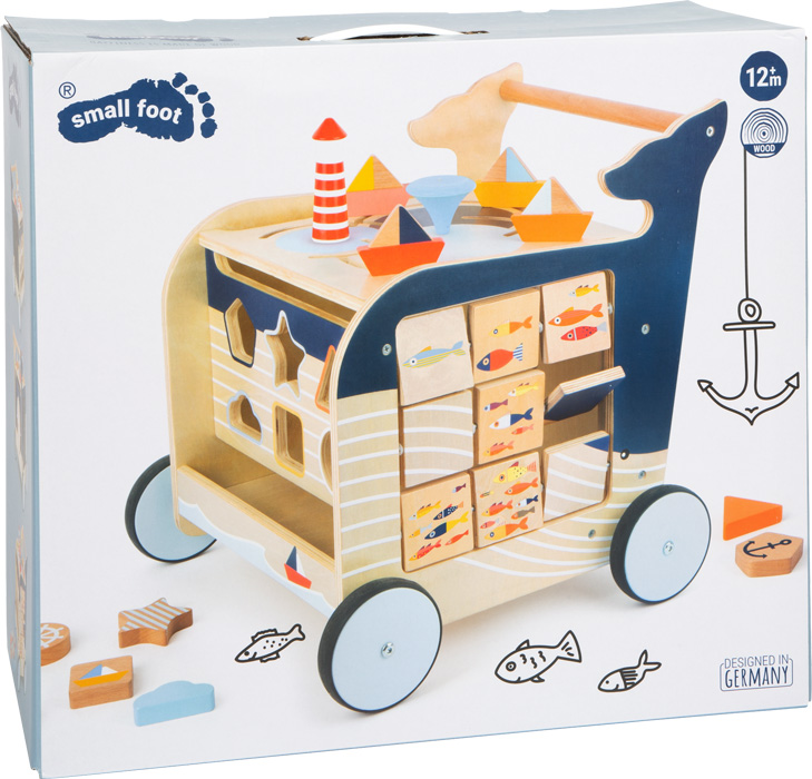 11608_legler_small_foot_Lauflernwagen_Wal_Verpackung_20220627 Baby Walker Whale