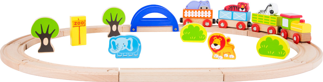 Wooden Toy Train "My Zoo"