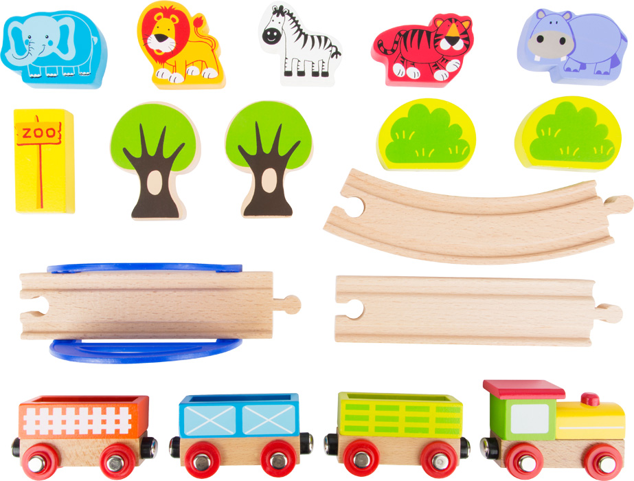 10504_Holzeisenbahn_Mein_Zoo_f Wooden Toy Train "My Zoo"