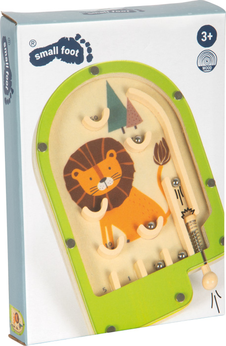 12607_80-mini-flipper-spiel-loewe-small-foot-verpackung Lion Mini Pinball Game