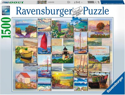1500 Pcs Jigsaw Puzzle Coastal Collage