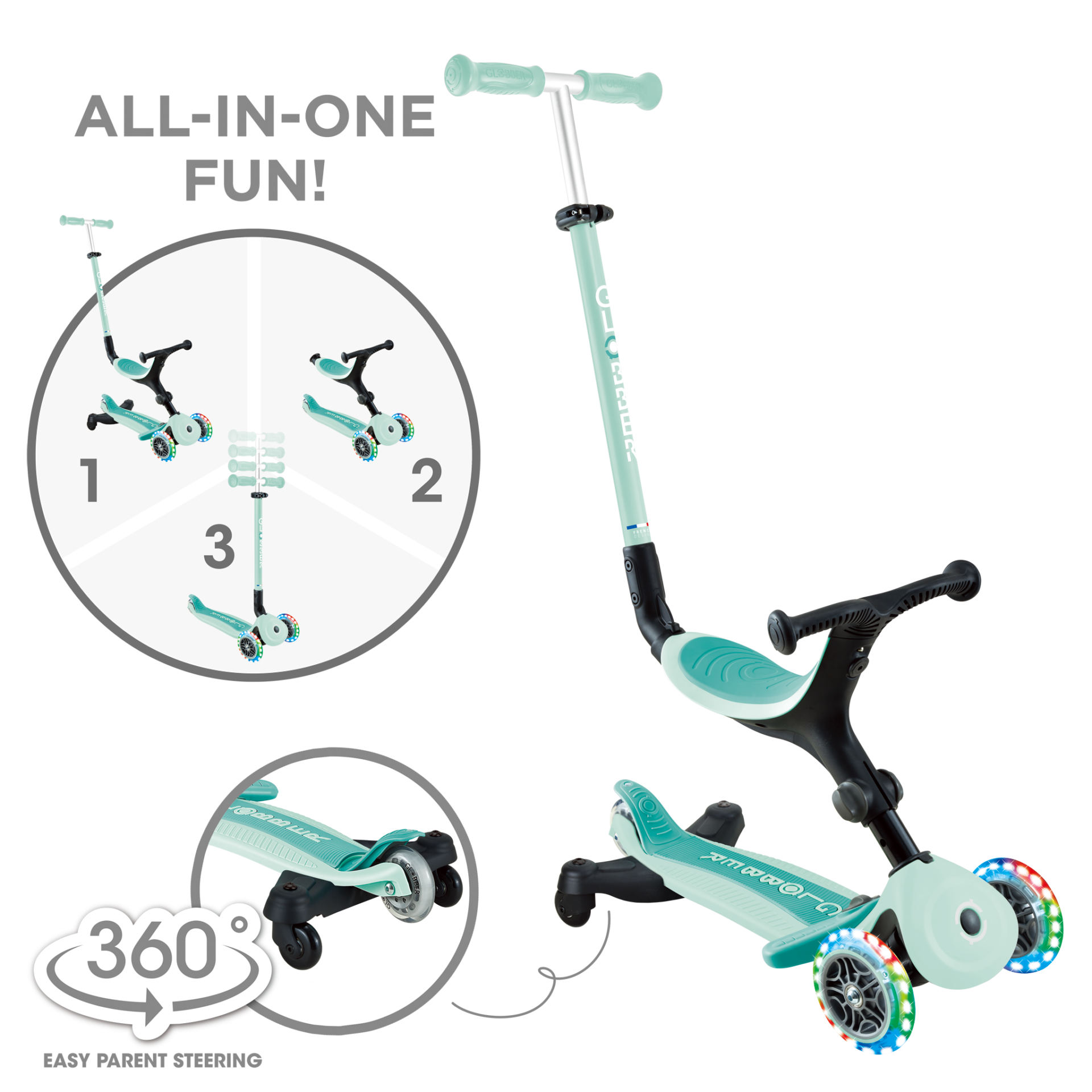 GO UP ACTIVE LIGHTS 360 Pastel Menthe