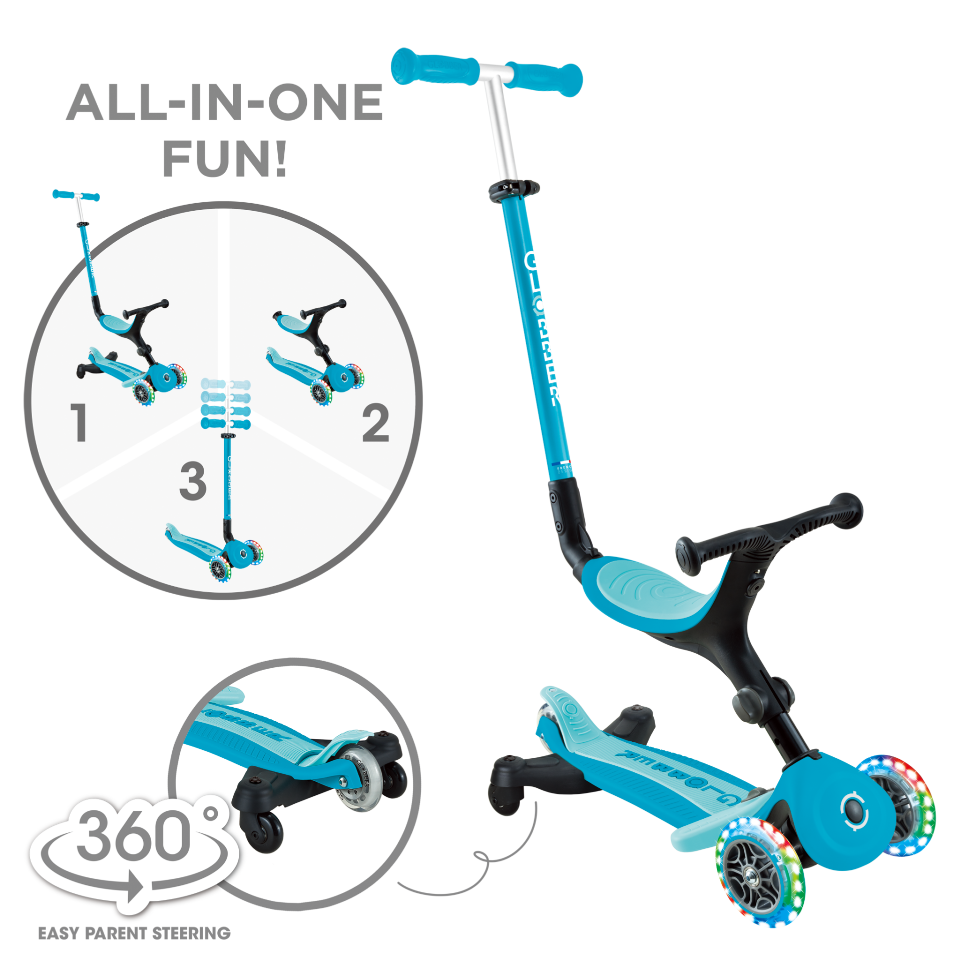 GO UP ACTIVE LIGHTS 360 Bleu Aqua