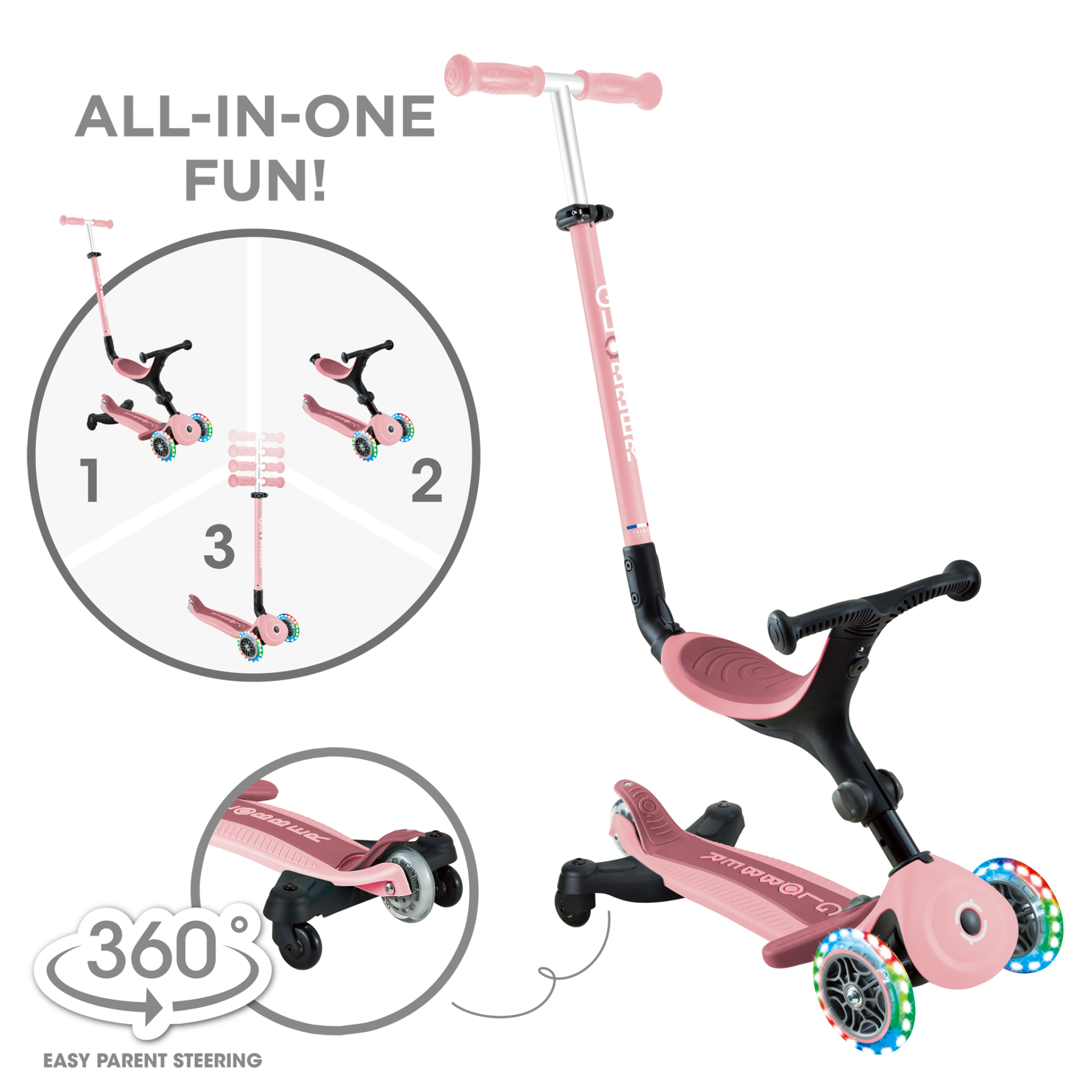 GO UP ACTIVE LIGHTS 360 Pastel Rose