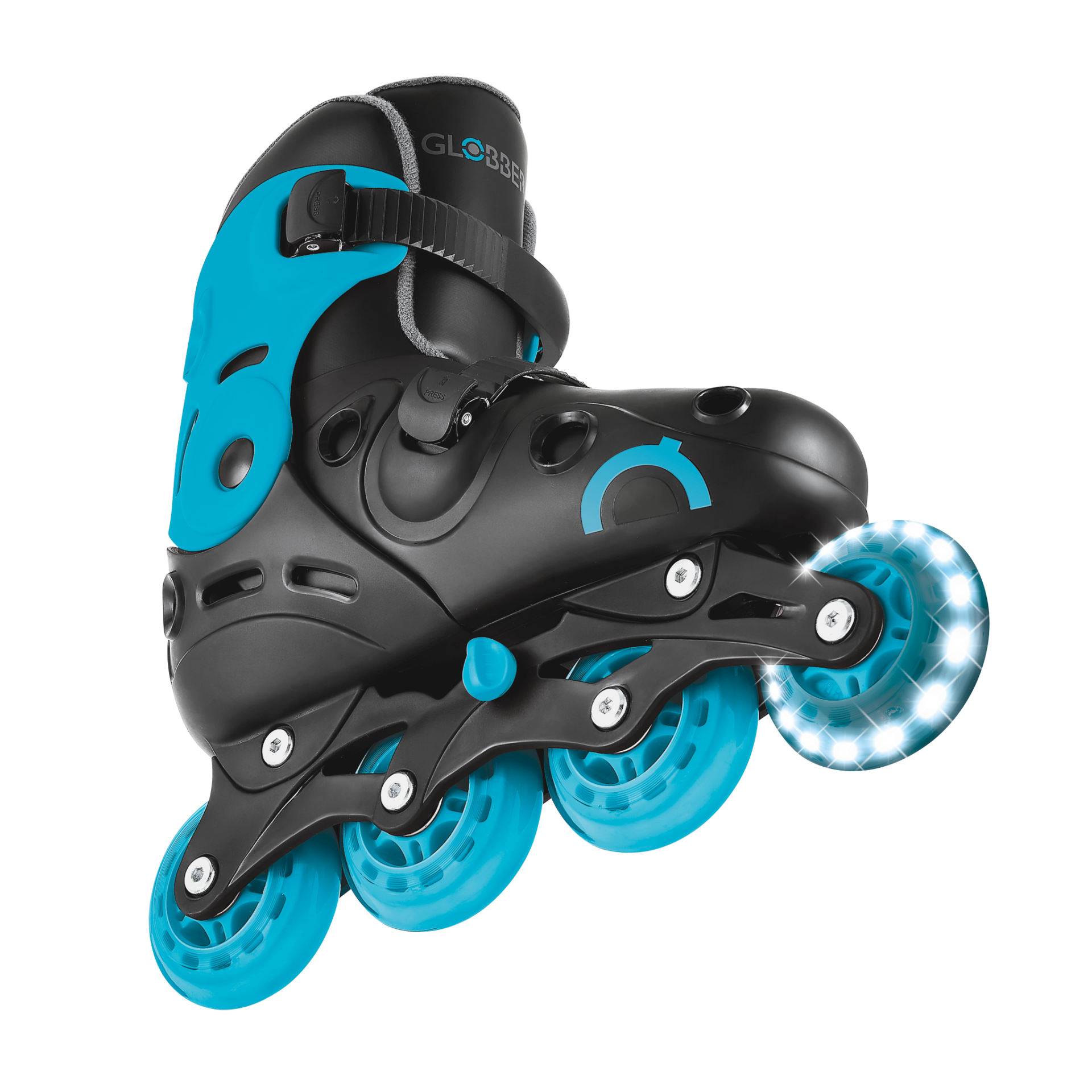 785-100_L_bottom_adj_button GO-SKATE INLINE SKATE Size from 34 to 37 Blue/Black