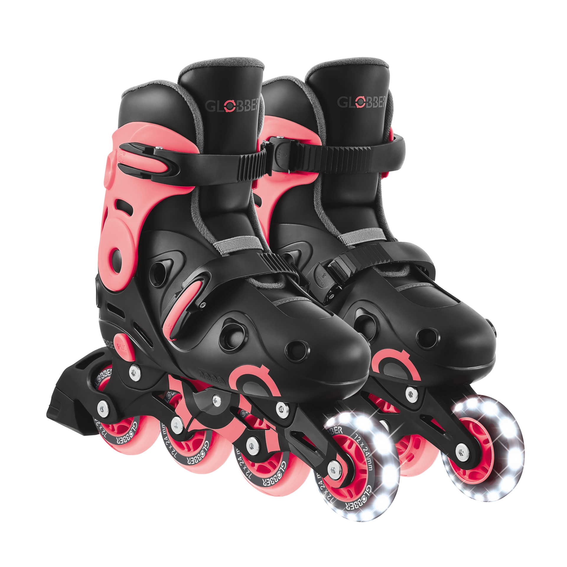 785-110_ft-R_pair GO-SKATE INLINE SKATE Size from 34 to 37 Pink