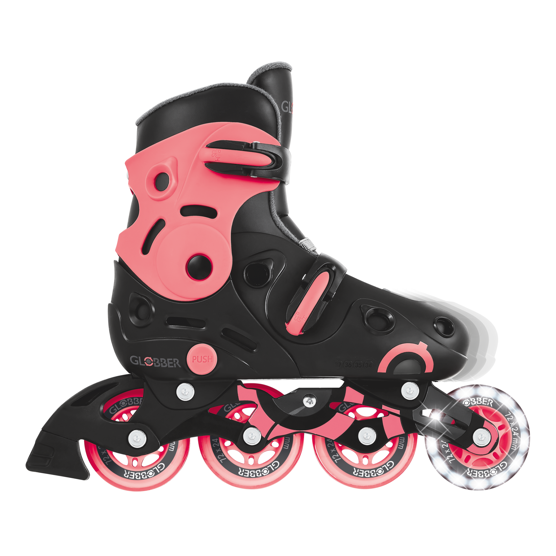 785-110_side_adj GO-SKATE INLINE SKATE Size from 34 to 37 Pink