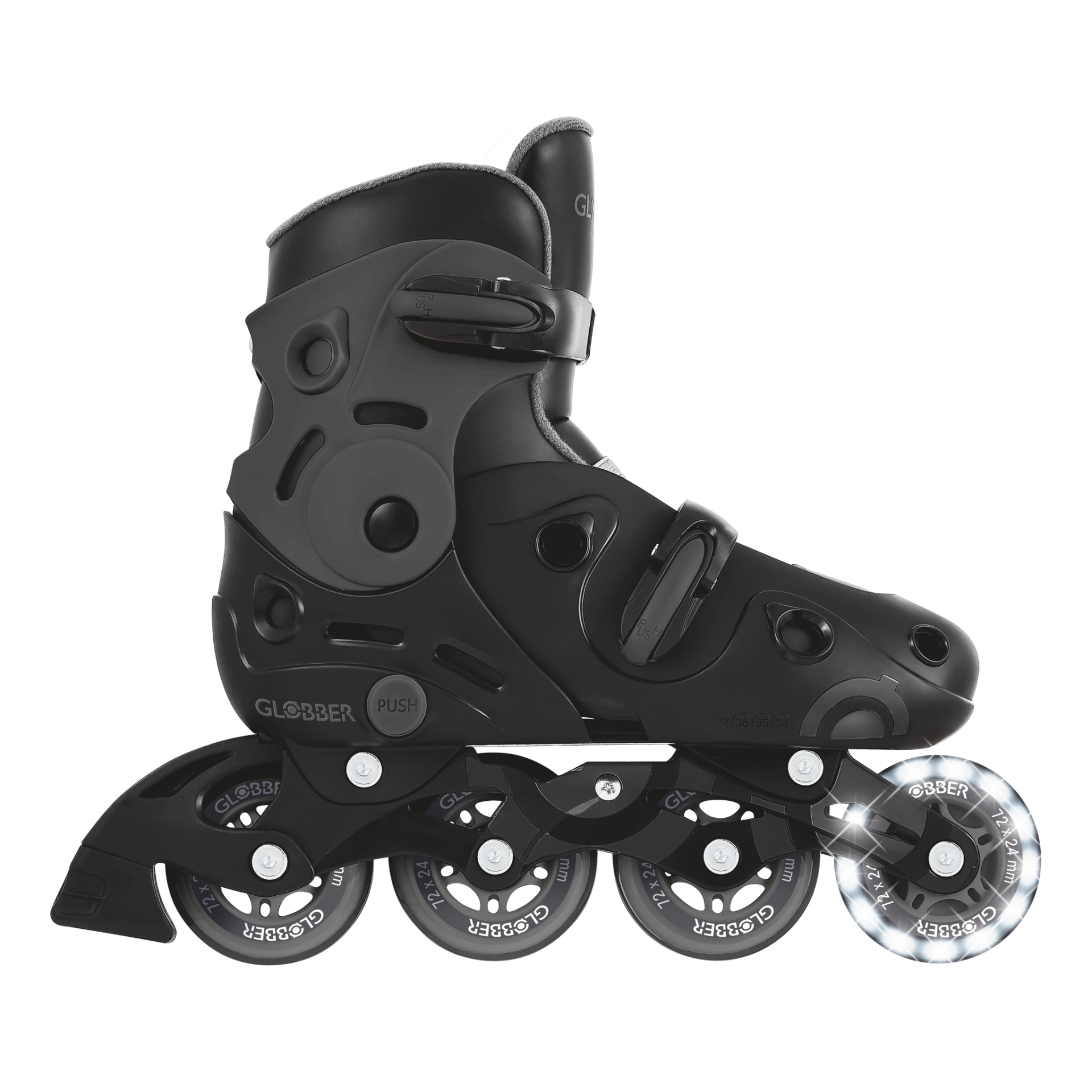 GO-SKATE INLINE SKATE Size from  34 to 37 Grey/Black