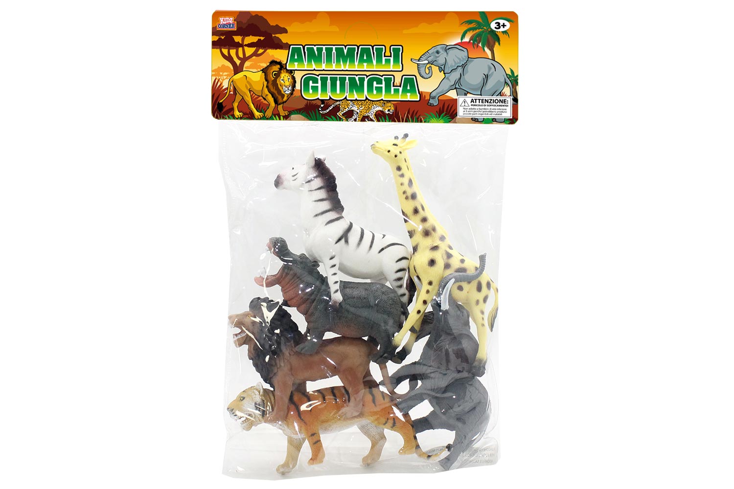 Animali Giungla in busta gigante da 6pz