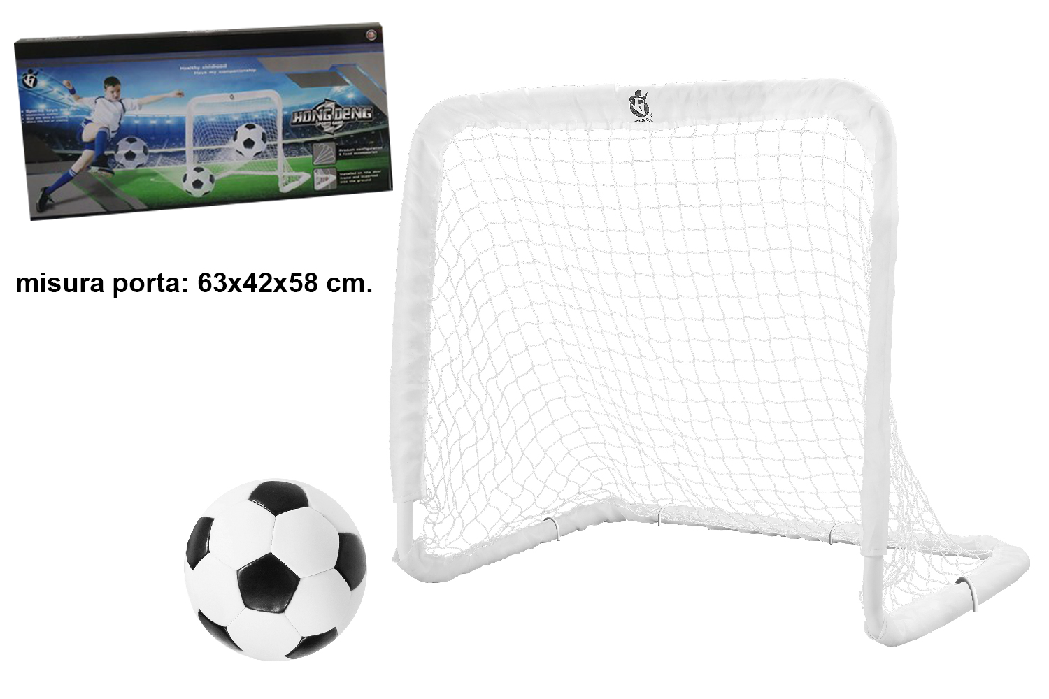 Porta Calcio Metallo con palla