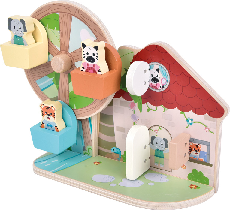 12764_41-motorikspielzeug-riesenrad-jungle-friends-elfant-tiger-zebra Ferris Wheel Motor Activity Toy "Jungle Friends"