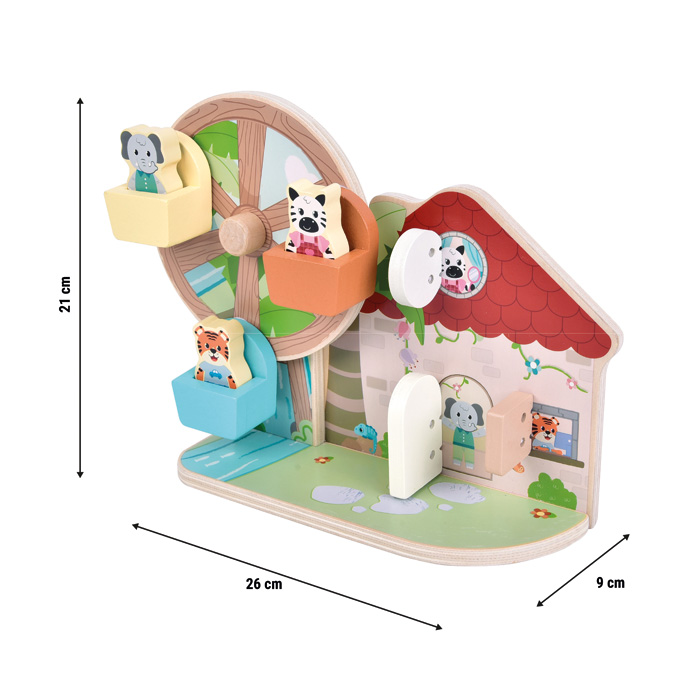 12764_70-motorikspielzeug-riesenrad-jungle-friends-small-foot-size-skizze Ferris Wheel Motor Activity Toy "Jungle Friends"